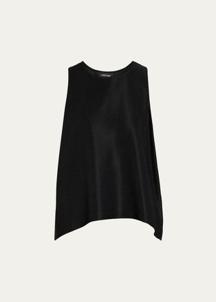 Eskandar A-Line Shimmer Silk Shell