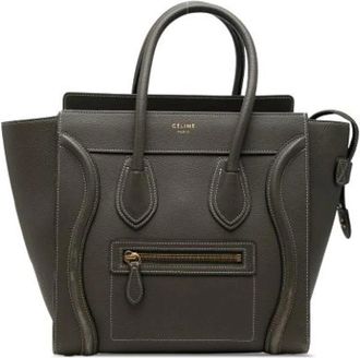 Celine Pre-owned Micro Luggage Tote - Dames - Vintage Handtas - Grijs - ONE Size - Leer - Vintage