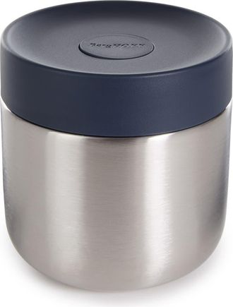 Berghoff Nommie 12-Ounce Stainless Steel Food Container in Navy And Steel at Nordstrom Rack