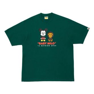 A Bathing Ape x Disney Mickey Mouse Baby Milo Relaxed Fit T-Shirt Green 0ZXTEM916101Q-GRN