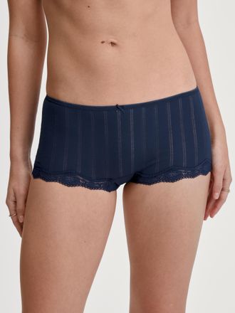 CALIDA Panty CALIDA Etude Toujours, Damen, Gr. XS (36/38), peacoat blau, Jacquard, Obermaterial: 95% Baumwolle, 5% Elasthan, normal, Unterhosen Panty, Jacqua