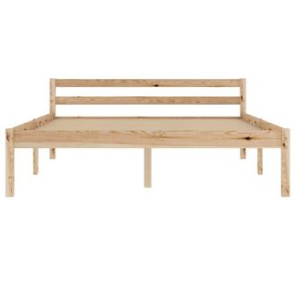 Berkfield Home Modern Bed Frame Solid Pine Wood 140x200 cm in Light Brown