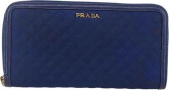Prada Pre-owned Vintage Portemonnee - Dames - Vintage Accessoires - Blauw - ONE Size - Leer - Vintage