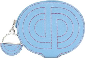 Herm&egrave;s Blue Chevre Leather Coin Purse/Coin Case (Pre-Owned)