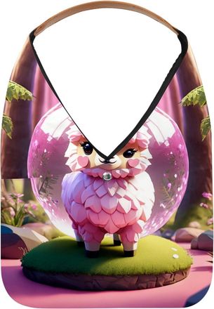 Generic Alpacas Crystal Ball Reusable Lightweight Grocery Bags - Foldable Into Compact Pouch, Washable & Sturdy, Multipurpose for Shopping and Travel