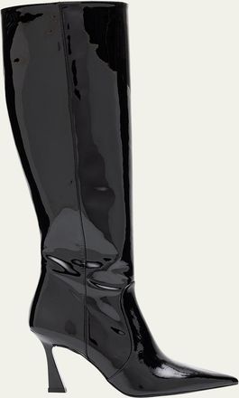 Stuart Weitzman 85mm Vinnie Patent Leather Knee-High Boots