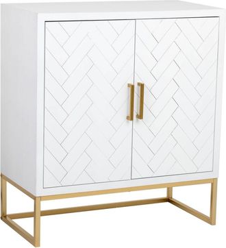 Wanderlust Deco Aparador 1 cajón y 2 puertas de madera y metal 80x39,5x89