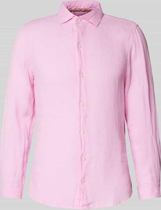 Superdry Regular Fit Leinenhemd mit Haifischkragen Modell Vacation in Pink, Gr&ouml;&szlig;e XXL