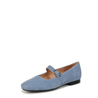 Naturalizer Womens Kelly Mary Jane Flat, Denim Blue, 8 UK