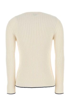 Bottega Veneta Womens Ivory Boucl&atilde;&copy; Top White Exterior: Cotton Nylon Maglie