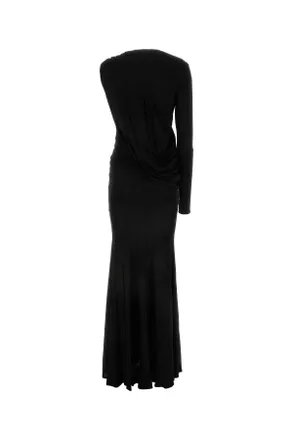 ADĀMO Andrea Adamo Black Viscose Abiti Lunghi Dress