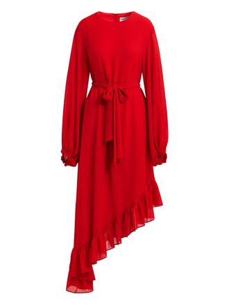 Essentiel ruffled asymmetric dress - Red