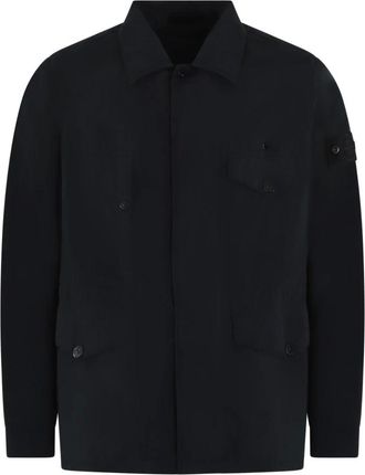 Stone Island Jassen, Heren, Blauw, L, Heren Field Jacket