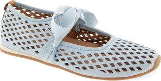 Gentle Souls Annalise Mary Jane Flat in Light Blue Suede at Nordstrom, Size 7.5