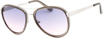 Guess GF6188 20B Womens Sunglasses Silver Size 57