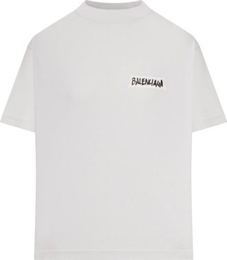 Balenciaga WOMENS MEDIUM FIT MASKING TAPE T-SHIRT - Balenciaga - Woman