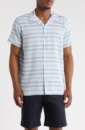 Hurley Textured Yarn Dye Stripe Shirt in Light Blue at Nordstrom Rack, Size X-Large