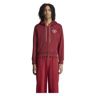 adidas Hoodies & sweatvesten, Heren, Rood, M, Ritssluiting Track Hoodie in Burgundy