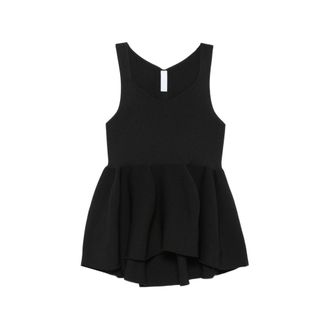 CFCL Ribbed Flared-hem Top