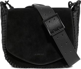 Aim&eacute;e All for Love Leather Crossbody Bag in Black Suede at Nordstrom