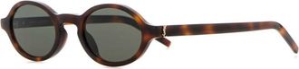 Saint Laurent Brown Oval Sunglasses