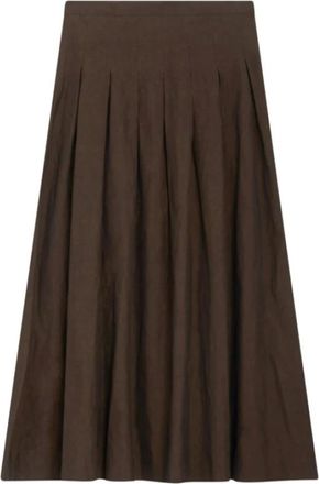 Pantaloni Torino Rokken, Dames, Bruin, L, Katoen, Doris Midi Rok