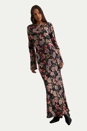Warehouse Floral Bias Cut Scoop Back Midaxi Dress at Nordstrom, Size 10