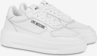 Love Moschino Sneakers in vitello - Bianco