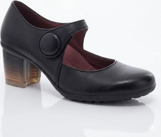 Dansko Womens Page Waterproof Burnished Heels In Black