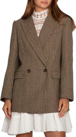 Belle & Bloom Big Brother Talk Double Breasted Blazer in Beige at Nordstrom, Size Large