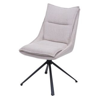 Hhg Silla De Comedor Hhg 453, Silla De Cocina, Giratoria Con Retorno Autom&aacute;tico, Tela/textil (420 G/m&sup2;) Oeko-tex, Crema-beige