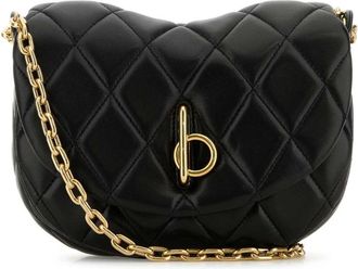 Burberry Quilted Rocking Horse Bag - Dames - Schoudertassen - Zwart - ONE Size - Leer - Tassen