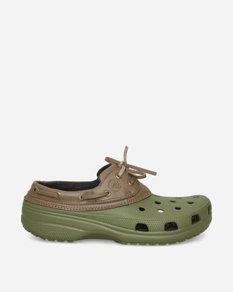 Crocs Classic Boat Shoes Army Green / Walnut