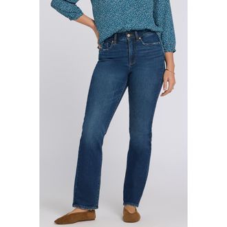 NYDJ Marilyn High Waist Straight Leg Jeans in Sunset Villa at Nordstrom, Size 12P