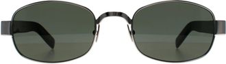 Saint Laurent Oval Unisex Gold Black Brown SL 706 Metal - One Size