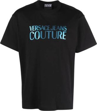 Versace Jeans Couture Zwart T-shirt met Couture Branding - Heren - T-shirts - Zwart - XS - Tops
