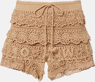 Loewe Paulas Ibiza crochet cotton micro shorts