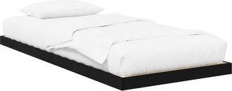 vidaXL Estructura De Cama De Suelo Roble Negro 75 X 190 Cm Vidaxl