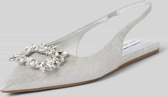 Steve Madden Slingbacks mit Applikation aus Ziersteinen Modell CALISTA in Silber, Gr&ouml;&szlig;e 37