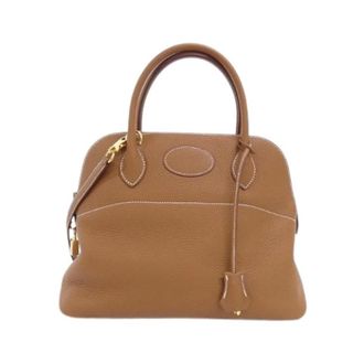 Herm&egrave;s Pre-owned Bolide 31cm Trillon Clemence Handtas - Dames - Pre-owned - Bruin - Maat: ONE Size Leer