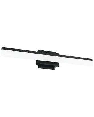 Eglo Eglo Palmital 1 Light Integrated Led Bath/Vanity Light With Matte Black Finish & Satin Acrylic Shade