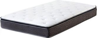 Beliani Beliani - Colchón de muelles embolsados de tela de bambú 90 x 200 cm con revestimiento de látex firmeza media Joy