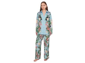 Show me your Mumu Overslept Pj Set Womens Pajama Sets Wild Jungle Mirage Silky : 2XL, Polyester/Spandex