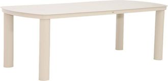Sweeek Aluminum garden table for 10 people beige 225x100x75 cm - Zaro