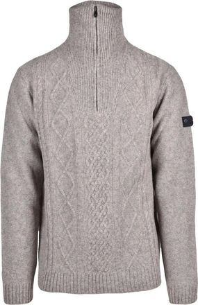 Peuterey Truien & Vesten, Heren, Beige, S, Wol, Trui met col en rits