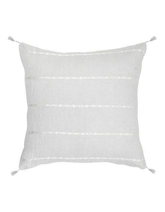 Anaya with Love So Soft Linen Pillow with Down Alternative Insert in Grey at Nordstrom, Size 20X20