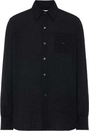Maison Margiela Lang&auml;rmliges Hemd mit Tasche