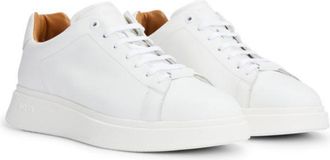 BOSS Leather trainers with rubber outsole