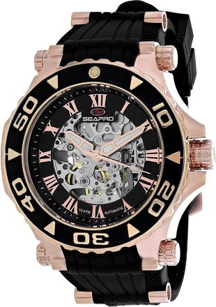 Seapro Mens Seaway Black Round 50mm