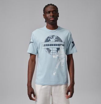 Nike Jordan Mens Jordan Graphic T-Shirt in Blue | IQ0782-472